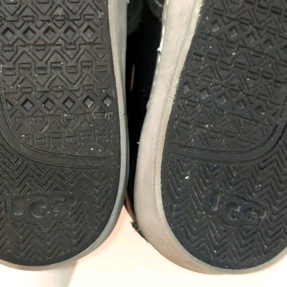 UGG Garrick Oxford Black Leather Sneakers Sz 14 - Picture 9 of 11